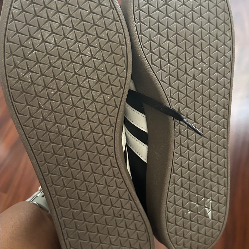 Adidas VL Court Black Sneakers with White Stripes - Picture 3 of 7